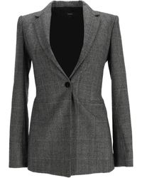 Theory - Single-Breasted Plaid Slim-Fit Blazer - Lyst