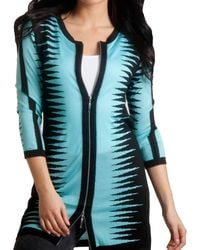 Angel - Zig-Zag Zip Long Cardigan - Lyst