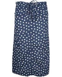 A.P.C. - A. P.C. Polka Dot Midi Skirt - Lyst