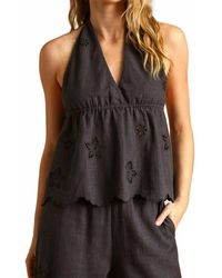 Miou Muse - Desert Bloom Halter Top - Lyst