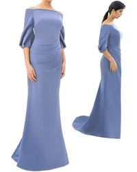 Alexander by Daymor - Off Shoulder Trumpet Long Gown - Lyst