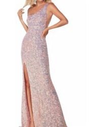 Alyce Paris - One Shoulder Side Slit Formal Dress - Lyst
