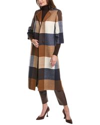 Oscar de la Renta - Jumbo Plaid Silk-lined Wool-blend Coat - Lyst
