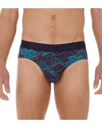 Hom - Lino 402634 Underwear Leaf Print Stretch Mini Brief Jdm345 - Lyst