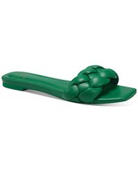INC - Partee Faux Leather Slip On Slide Sandals - Lyst