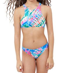 Gottex - Girls Tie Dye High Neck Bikini Top With Matching Bikini Bottom - Lyst