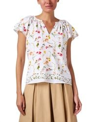 ecru - Relaxed Fit Flutter Sleeve Top - Lyst