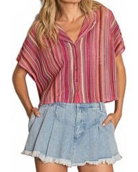 Pol - Savannah Striped Crop Top - Lyst