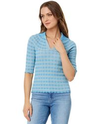 Rosetta Getty - Polo Sweater Striped Short Sleeve Classic Frog 3 - Lyst