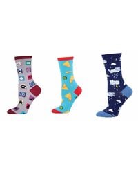 Socksmith - Apps & Nacho Business & Raining Cats And Dogs Socks - Lyst