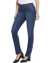 NYDJ - Sheri Mid-Rise Denim Slim Jeans - Lyst