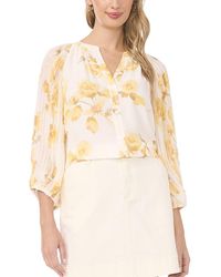 Vince Camuto - Button Front Blouse - Lyst