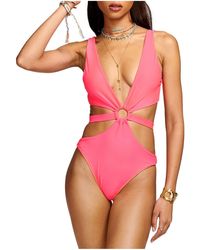Ramy Brook - Lexi Plunge Monokini One-piece Swimsuit - Lyst