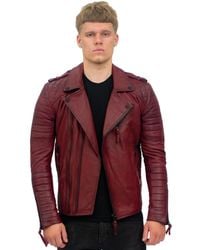 Infinity Leather - Slim-Fit Double Zip Brando Biker Jacket-Cairo - Lyst