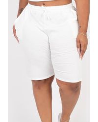 TRUEDAMES - Plus Size French Terry Bermuda Shorts - Lyst