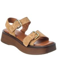 Dune - Luno Suede Platform Sandal - Lyst