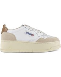 Autry - Low-Top Platform Sneakers With Smooth And Suede Leather - Lyst