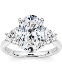 Pompeii3 - Certified 2 3/4ct Oval & Heart Shape Diamond Engagement Ring Lab Grown 14k Gold - Lyst