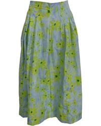 Marni - Floral-Print Midi A-Line Skirt - Lyst