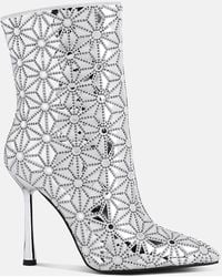 LONDON RAG - Precious Mirror Embellished High Ankle Boots - Lyst