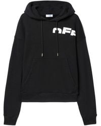 Off-White c/o Virgil Abloh - Drawstring Hooded Sweater With Pouch Pocket And Logo Prints - Lyst