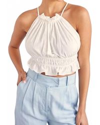 Idem Ditto - Ruched Halter Neck Summer Top - Lyst