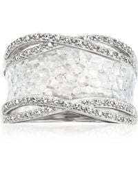 Ross-Simons - Diamond Hammered Ring - Lyst