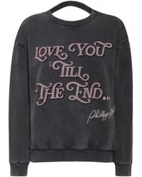 Philipp Plein - Open Back Roundneck Sweatshirt Love Plein - Lyst