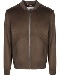 Amaranto - Bomber Jacket With Ribbed Details - Lyst
