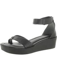 Franco Sarto - Chani Leather Ankle Strap Wedge Sandals - Lyst