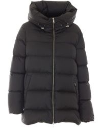 Add - Cocoon Silhouette Puffer Jacket With Quilted Design And Utility Details - Lyst
