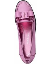 Ferragamo - Ferragamo Vivaldo High Shine Ballerina Shoes - Lyst