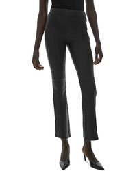 Helmut Lang - Leather Cropped Flared Pants - Lyst