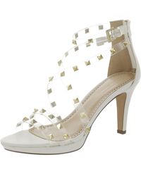Adrienne Vittadini - Gravie Faux Leather Studded Ankle Strap - Lyst