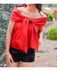 TCEC - Bowtiful Bliss Off The Shoulder Top - Lyst