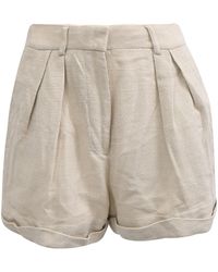 STAUD - Luisa Pleated Shorts - Lyst