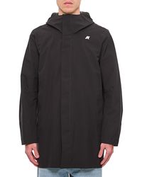 K-Way - Hooded Jacket With Double-Slider Zipper And Minimalist Design - Lyst