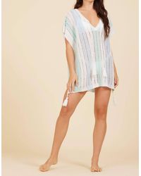 Surf Gypsy - Stripe Knit Square Cover Up - Lyst