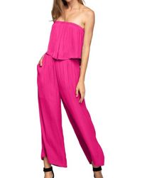 Naked Zebra - Layered Top Cropped Jumpsuit - Lyst