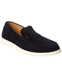 BOSS - Sienne Suede Loafer - Lyst