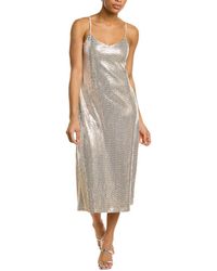 Anne Klein Sequin Midi Dress - Metallic