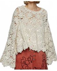 Pol - Crochet Knit Sweater Top - Lyst