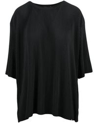 Herno Resort - Pleated Round Neckline Polyester Blouse - Lyst