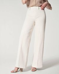 Spanx - Seamed Front Wide Leg Jeans - Lyst