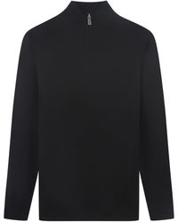 Tom Baine - Cashmere Feel Slim Fit Quarter Zip Sweater - Lyst