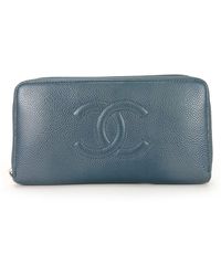 Chanel - Portefeuille Zippé Leather Wallet (pre-owned) - Lyst