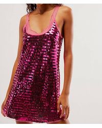 Free People - Disco Fever Mini Slip Dress - Lyst