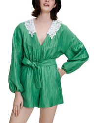 Maje - Linen-blend Romper - Lyst