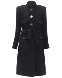 Chanel - 17a Paris Cosmopolite Tweed Cc Button 4-pocket Belted Coat - Lyst
