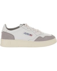 Autry - Medalist Low Leather Sneakers With Smooth And Suede Paneling - Lyst